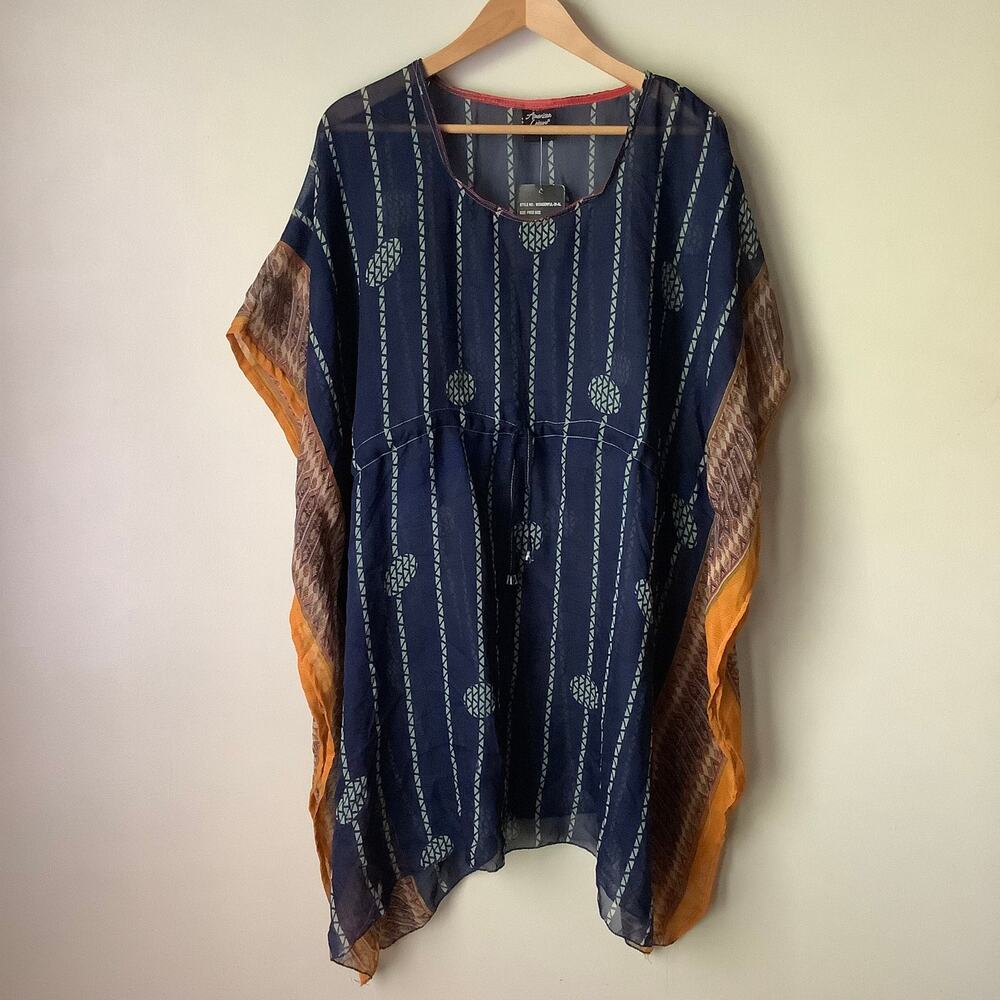 NWT American Leisure Aztec Design Lightweight Swimsuit Cover Up Free Size